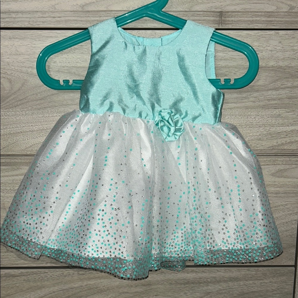🦋George Blue and White Sequin Embellished Sundress 5/25$